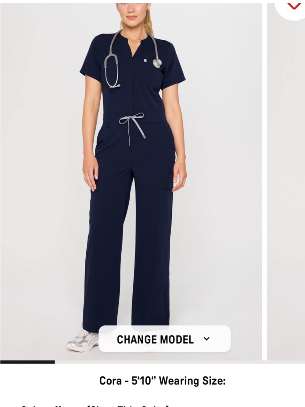Fabletics Navy Scrub Jumpsuit